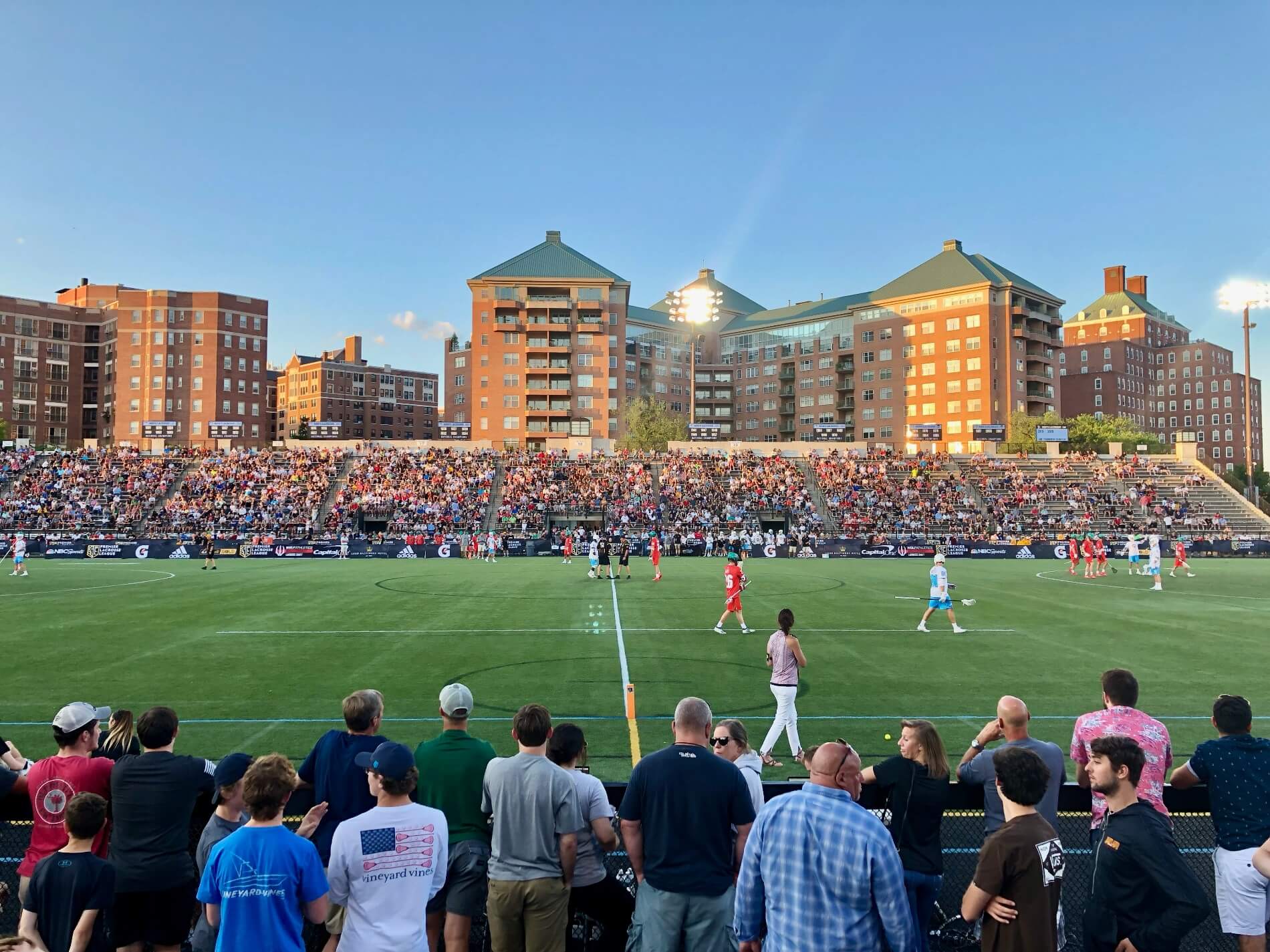 Lacrosse game at Johns Hopkins Homewood Field
